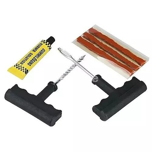 Tubeless Tyre Puncture Repair Kit Black Handle with 5 Puncture